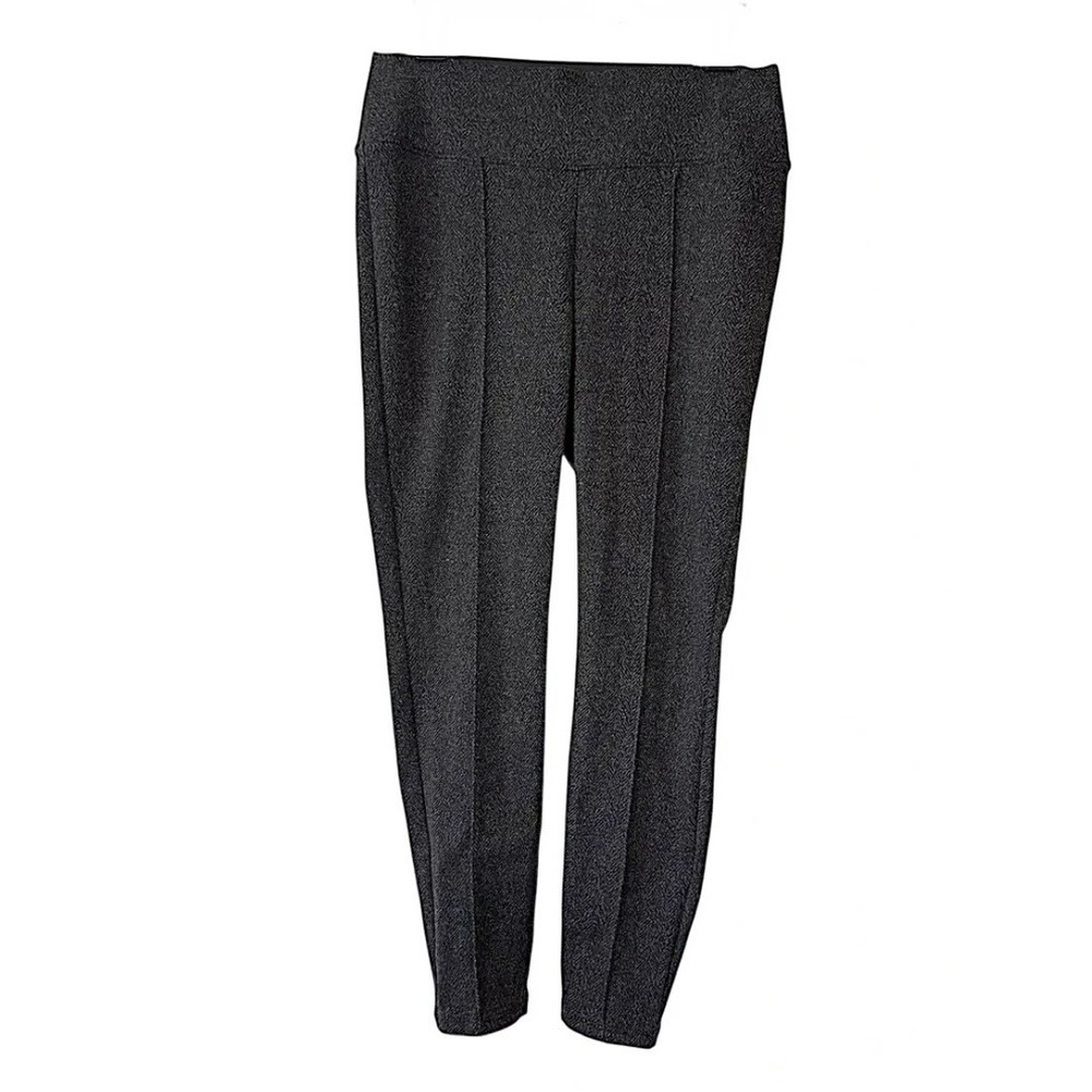 Nine West Womens Grey Herringbone High Rise Seamed Leggings Size M RN73277